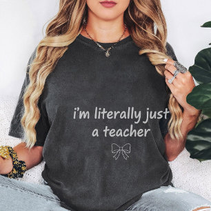 Camiseta Soy literalmente solo una profesora con un lazo gr