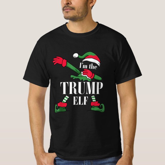 Camiseta Soy los Navidades de Trump Elf, un hombre gracioso (Anverso)