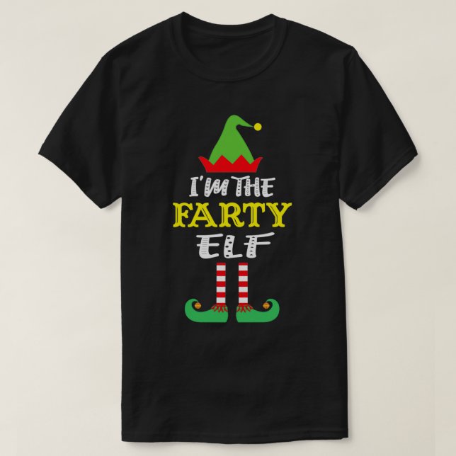 Camiseta Soy los Navidades del grupo familiar Farty Elf Mat (Diseño del anverso)