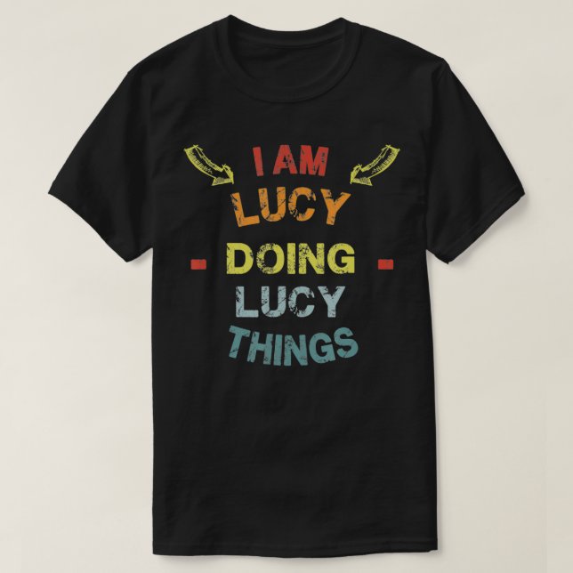 Camiseta Soy Lucy Haciendo Lucy Things Guay Funny Navidades (Diseño del anverso)