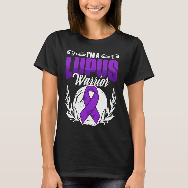 Camiseta Soy Lupus Warrior Lupus Purple Ribbon Lupus Aware (Anverso)
