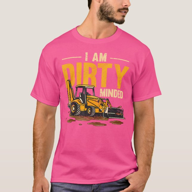 Camiseta Soy Mach De Construcción De Backhoe Loader De Ment (Anverso)
