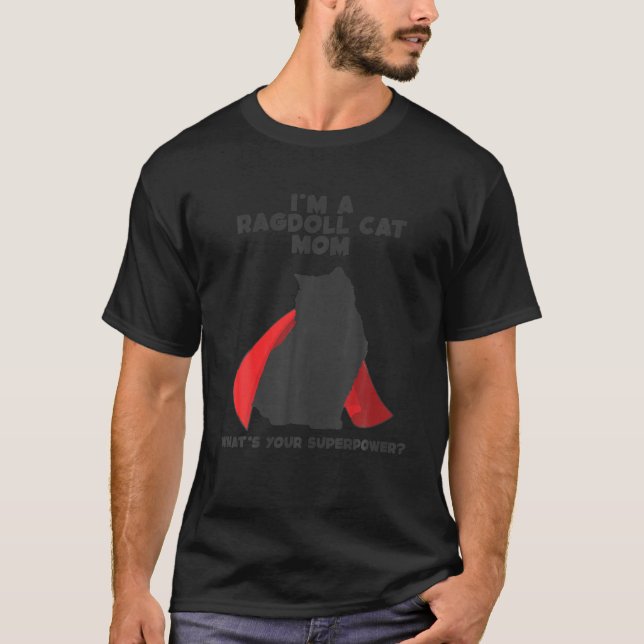 Camiseta Soy madre de gato madre superpotencia madre de gat (Anverso)