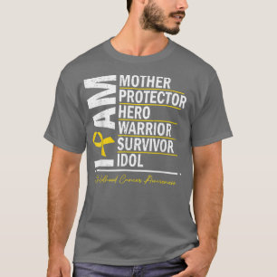 Camiseta Soy Madre Héroe Guerrero Sobreviviente Cáncer Infa