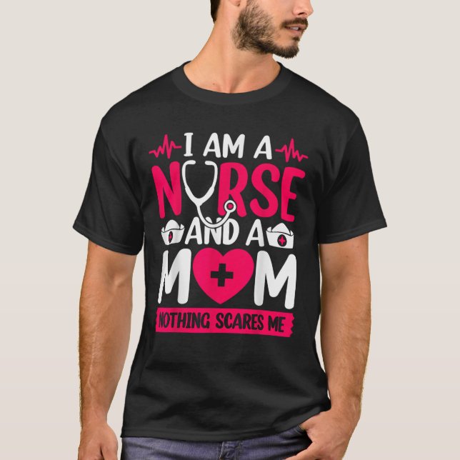 Camiseta Soy madre y enfermera, nada me asusta, Nur gracios (Anverso)
