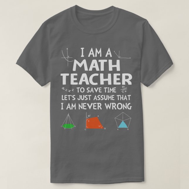 Camiseta Soy Maestra De Matemáticas Y Nunca Me Equivoco (Diseño del anverso)