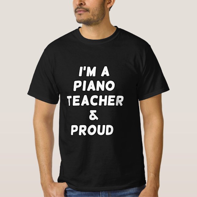 CAMISETA SOY MAESTRO DE PIANO Y ORGULLOSO (Anverso)