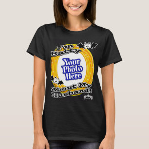 Camiseta Soy malo con la foto de mi esposo negro