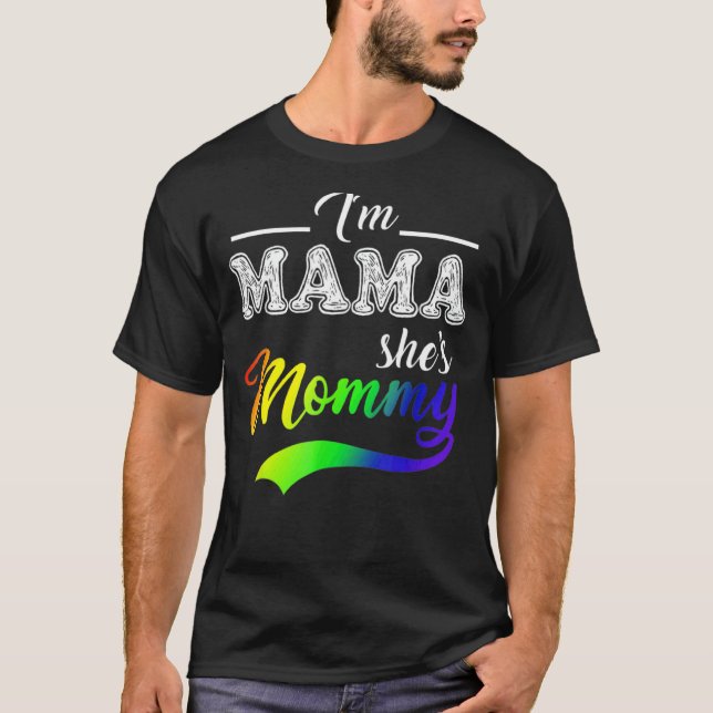 Camiseta Soy mamá Ella es mami Lgbt apoya a la madre por Lg (Anverso)