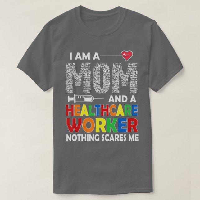 Camiseta Soy Mamá Y Trabajadora De La Salud. (Diseño del anverso)