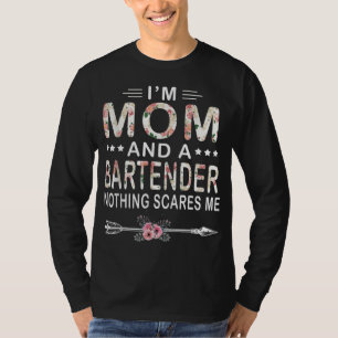 Camiseta Soy mamá y un barman nada me asusta Floral M