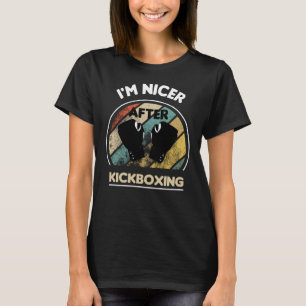 Camiseta Soy más amable después de kickboxing, idea de rega