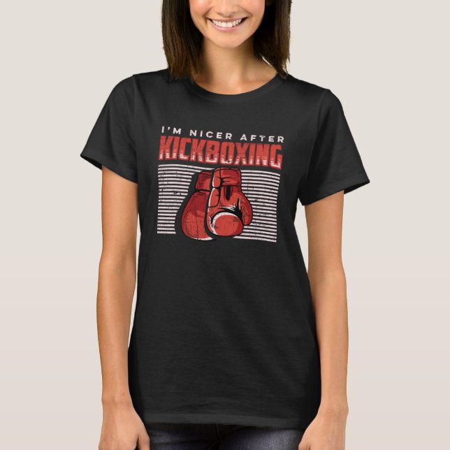 Camiseta Soy más amable después de kickboxing kick boxer ar (Anverso)