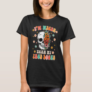 Camiseta Soy más amable que mi cara, sarcasmo Humor Skull G