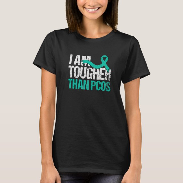 Camiseta Soy más duro que pcos Sensibilización Ovario poliq (Anverso)