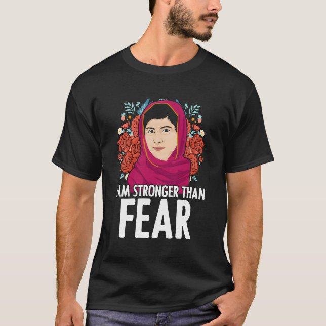 Camiseta Soy Más Fuerte Que Temer A Malala Yousafzai Malala (Anverso)