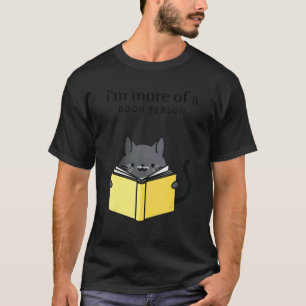 Camiseta Soy Más una Persona de Libros Gato Esmoquin Leyend