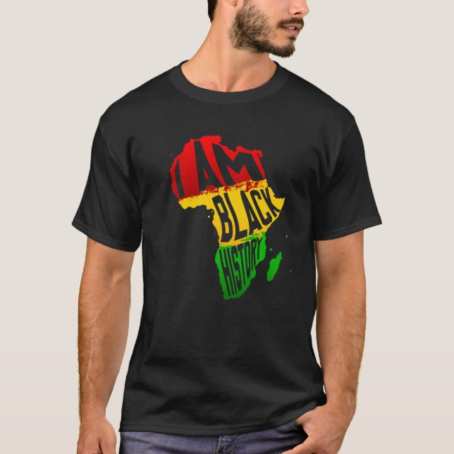 Camiseta Soy Mes de Historia Negra Mapa Afroamericano Mela (Anverso)