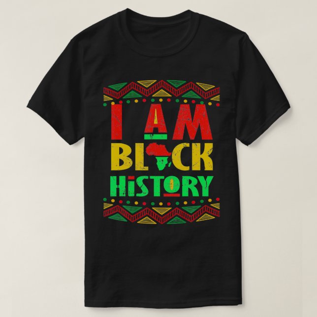 Camiseta Soy Mes de Historia Negra Orgullo Africano-America (Diseño del anverso)