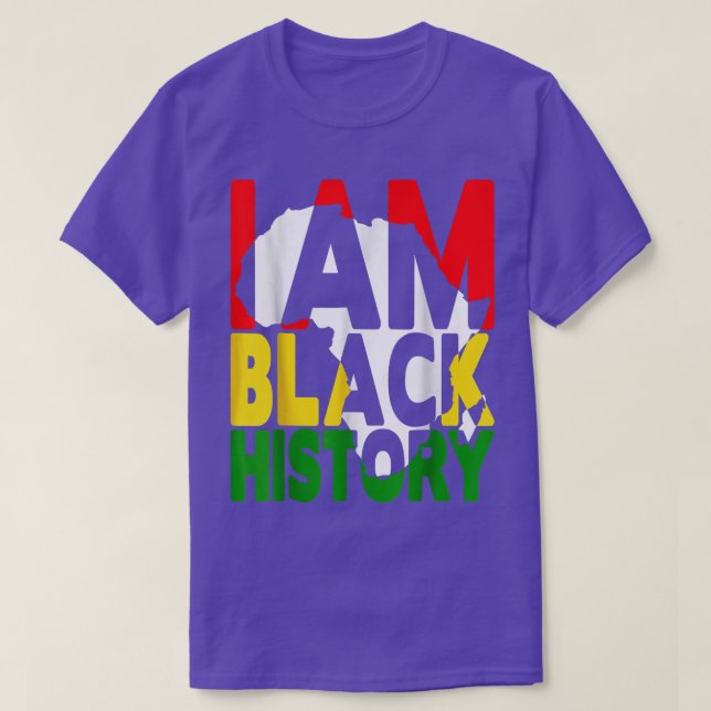 Camiseta Soy Mes de Historia Negra Orgullo Africano-Estadou (Diseño del anverso)