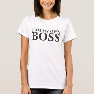Camiseta Soy mi propio jefe (texto Personalizable y color)