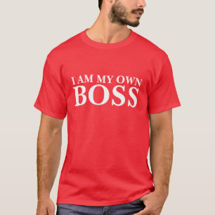 Camiseta Soy mi propio jefe (texto Personalizable y color)