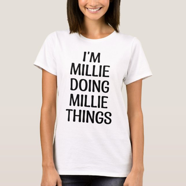 Camiseta soy mille haciendo millones de cosas (Anverso)