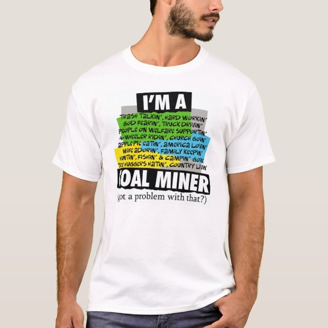Camiseta Soy MINERO de CARBÓN (Anverso)
