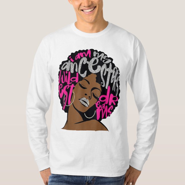 Camiseta Soy Mis Ancestros Soñan Bubblegum Afro B Rosado Ca (Anverso)