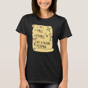 Camiseta Soy Mujer Masculina, No Una Maldita Sirena