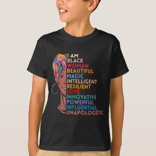 Camiseta Soy mujer negra, afroamericana regalo de Black His