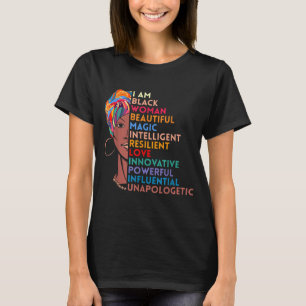 Camiseta Soy mujer negra, afroamericana regalo de Black His