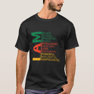 Camiseta Soy mujer negra educada en historia negra Mela