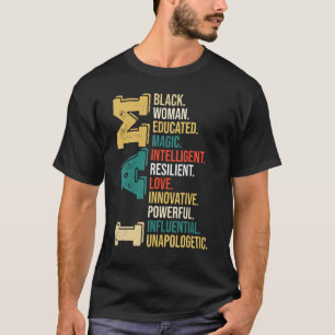Camiseta Soy mujer negra educada Melanin Africa Orgullo Su