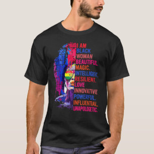 Camiseta Soy mujer negra educada Melanin Black History Mo