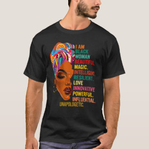 Camiseta Soy mujer negra educada Melanin Black History Mo