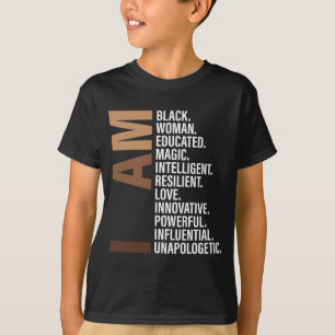 Camiseta Soy mujer negra educada Melanin Black History Mo