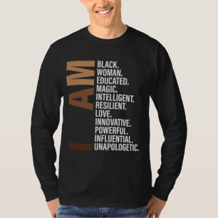 Camiseta Soy mujer negra educada Melanin Black History Mo