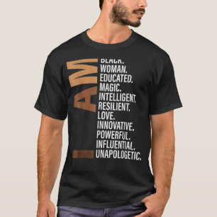 Camiseta Soy mujer negra educada Melanin Black History Mo