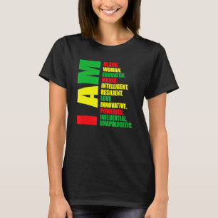 Camiseta Soy mujer negra educada Melanin Black History Mo