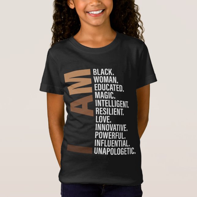 Camiseta Soy mujer negra educada Melanin Black History Mo (Anverso)