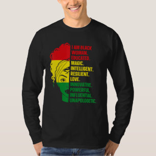 Camiseta Soy mujer negra educada Melanin Black History Mo