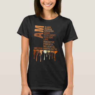 Camiseta Soy mujer negra educada Melanin Black History Mo