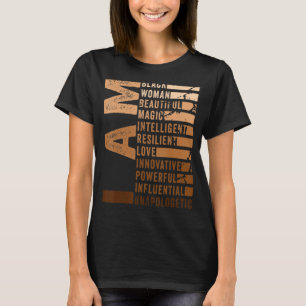Camiseta Soy mujer negra educada Melanin Black History Mo