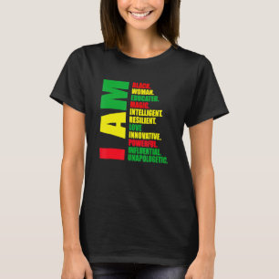 Camiseta Soy mujer negra educada Melanin Black History Mo