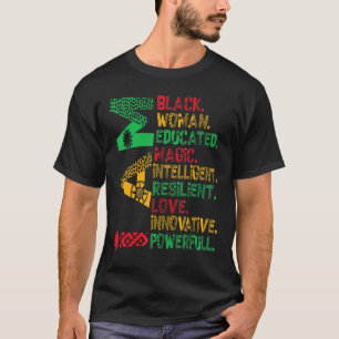 Camiseta Soy mujer negra educada Melanin Black History Mo