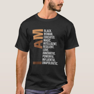 Camiseta Soy mujer negra educada Melanin Black History Mo