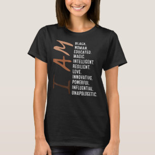 Camiseta Soy mujer negra educada Melanin Black History Mo