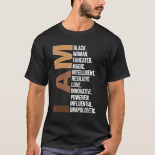 Camiseta Soy mujer negra educada Melanin Black History Mo