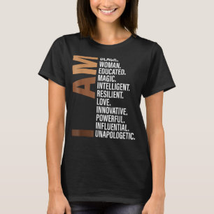 Camiseta Soy mujer negra educada Melanin Black History Mo